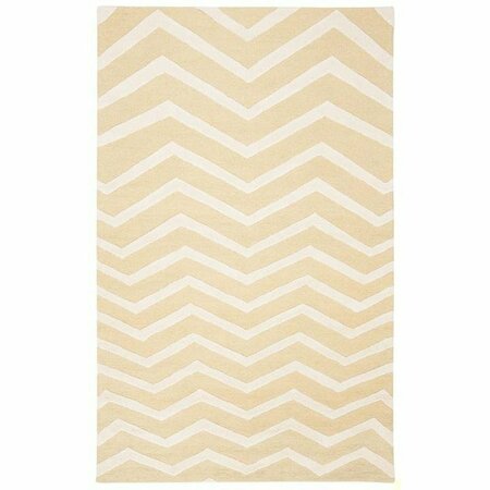 SAFAVIEH Cambridge Hand Tufted Accent Rug, Light Gold - Ivory, 2 x 3 ft. CAM714L-2